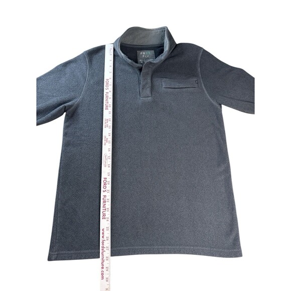 Free Fly Sweater Mens Medium Gray Snap Pullover Bamboo Fleece Long Sleeve - Picture 5 of 9